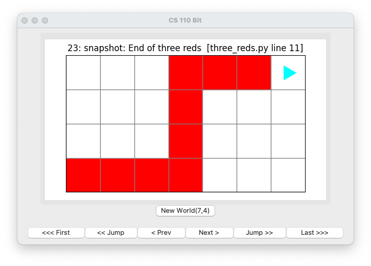 snapshot for red dots with jump buttons