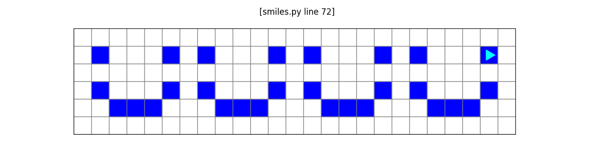 four blue smiles in the large world