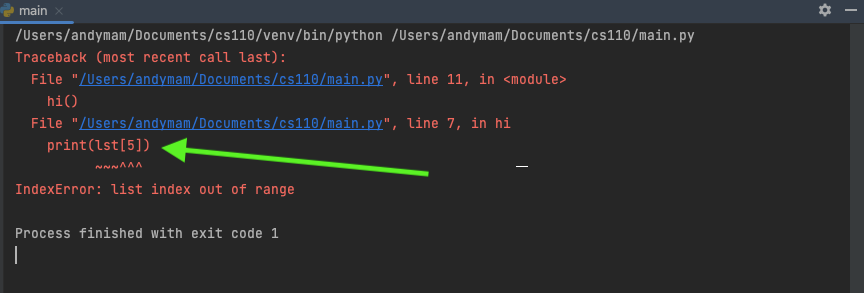 IndexError: list index out of range