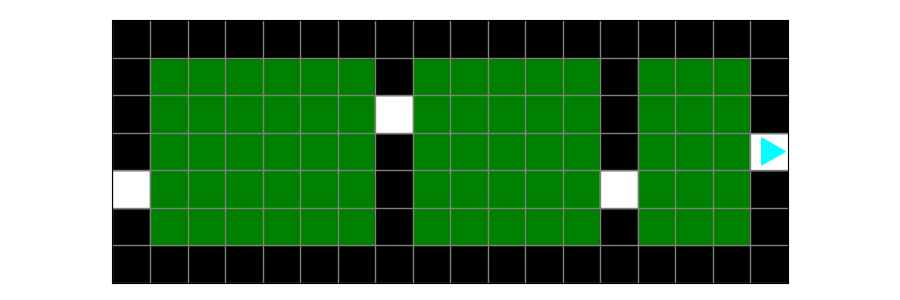 Soccer fields filled with green squares