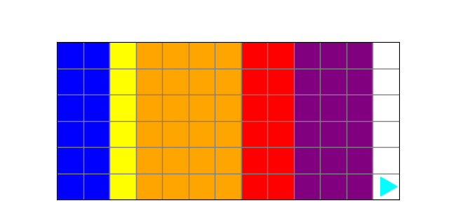 The rows with colored squares are turned into a bar of that color