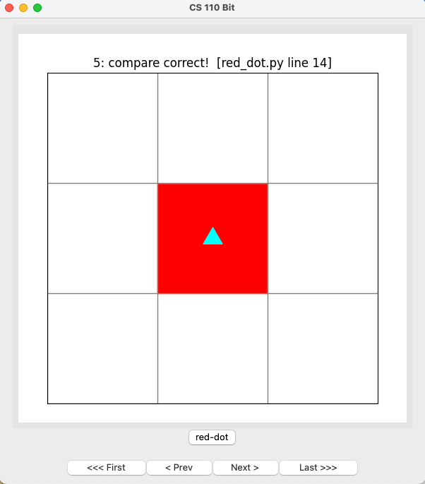 correct solution for the red dot problem