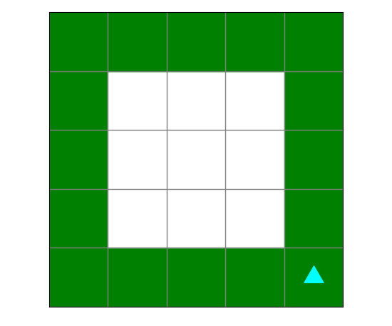 green squares around the border of the world